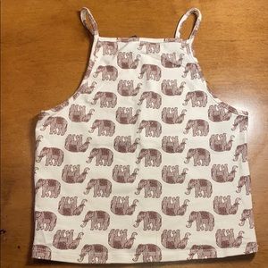 Elephant-patterned top